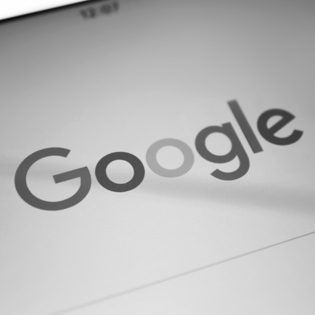 Eine Bildschirm mit der auf Schrift Google